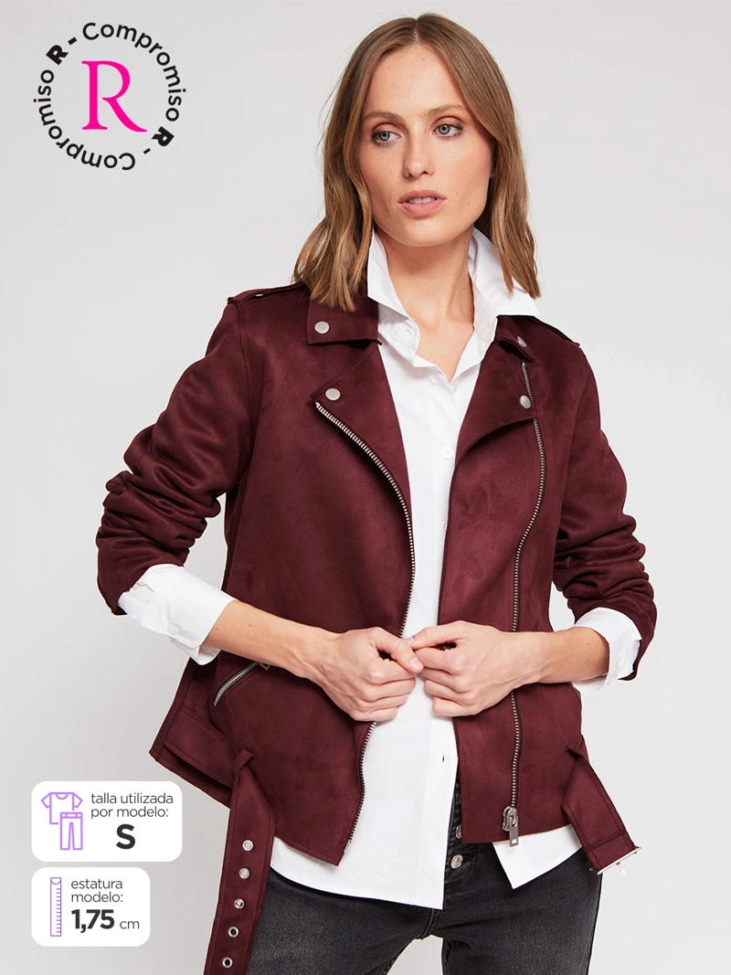 CHAQUETA MUJER MARQUIS SUEDE BIKER - 1