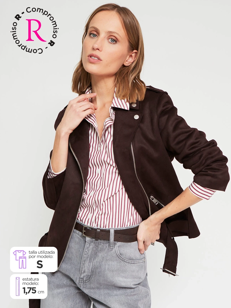 CHAQUETA MUJER MARQUIS SUEDE BIKER - 1