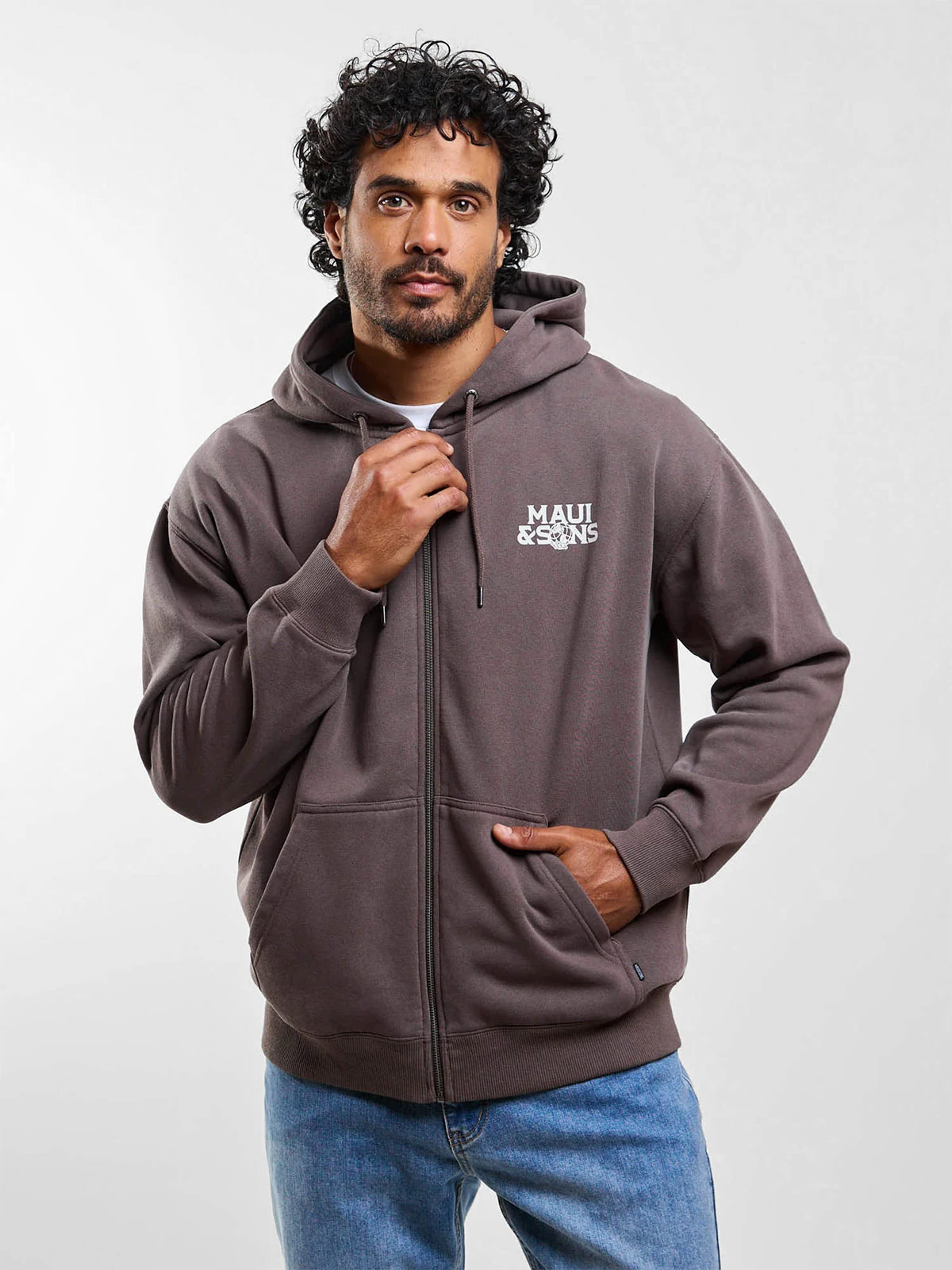 POLERÓN HOMBRE MAUI AND SONS ALGODÓN FULL ZIPPER