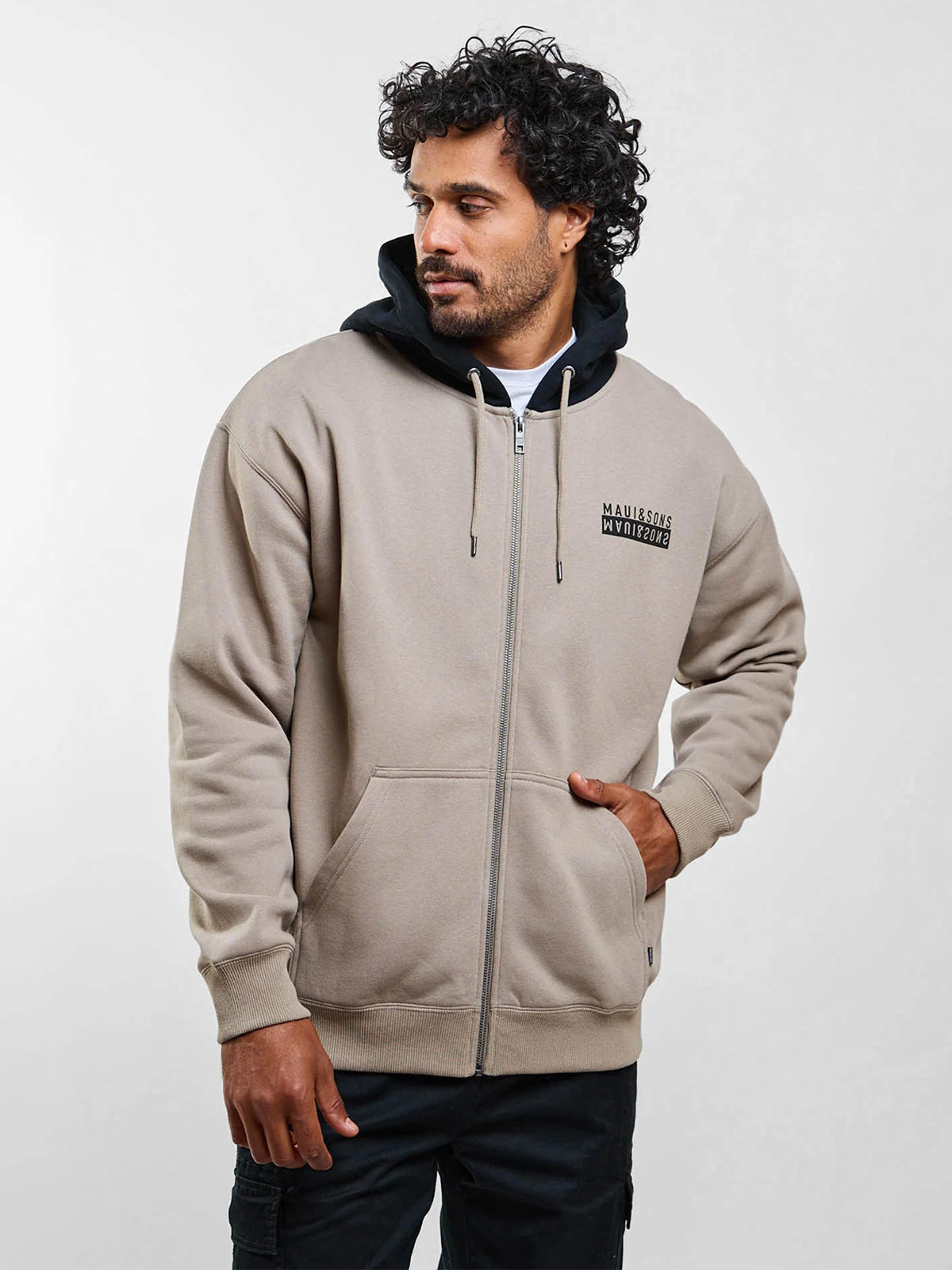 POLERÓN HOMBRE MAUI AND SONS ALGODÓN FULL ZIPPER - 1