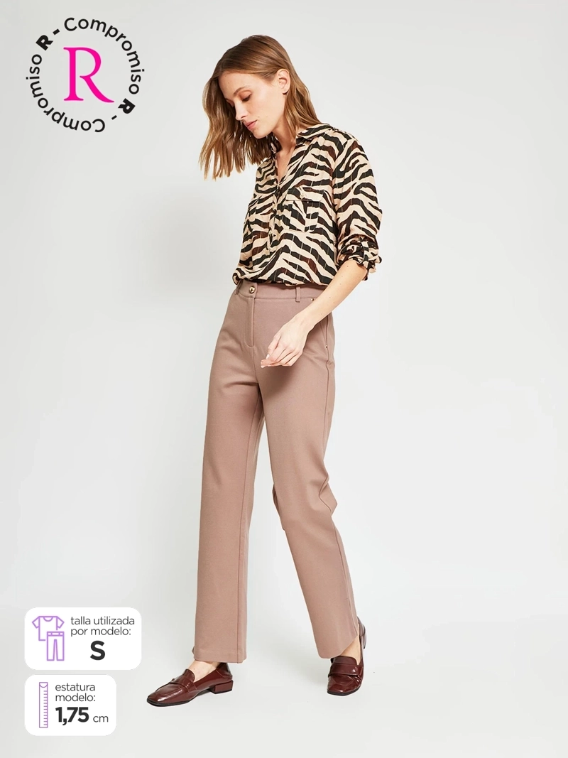PANTALÓN MUJER CACHAREL RECTO - 1