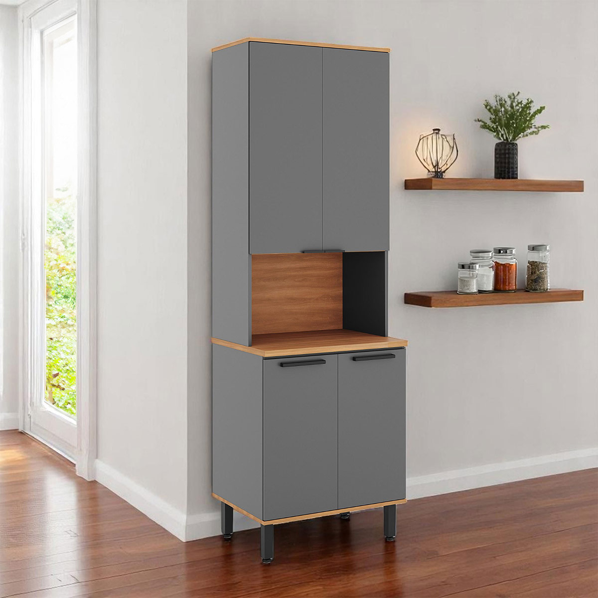MUEBLE DE COCINA ROCCA CASTAÑA 4 PUERTAS - 2