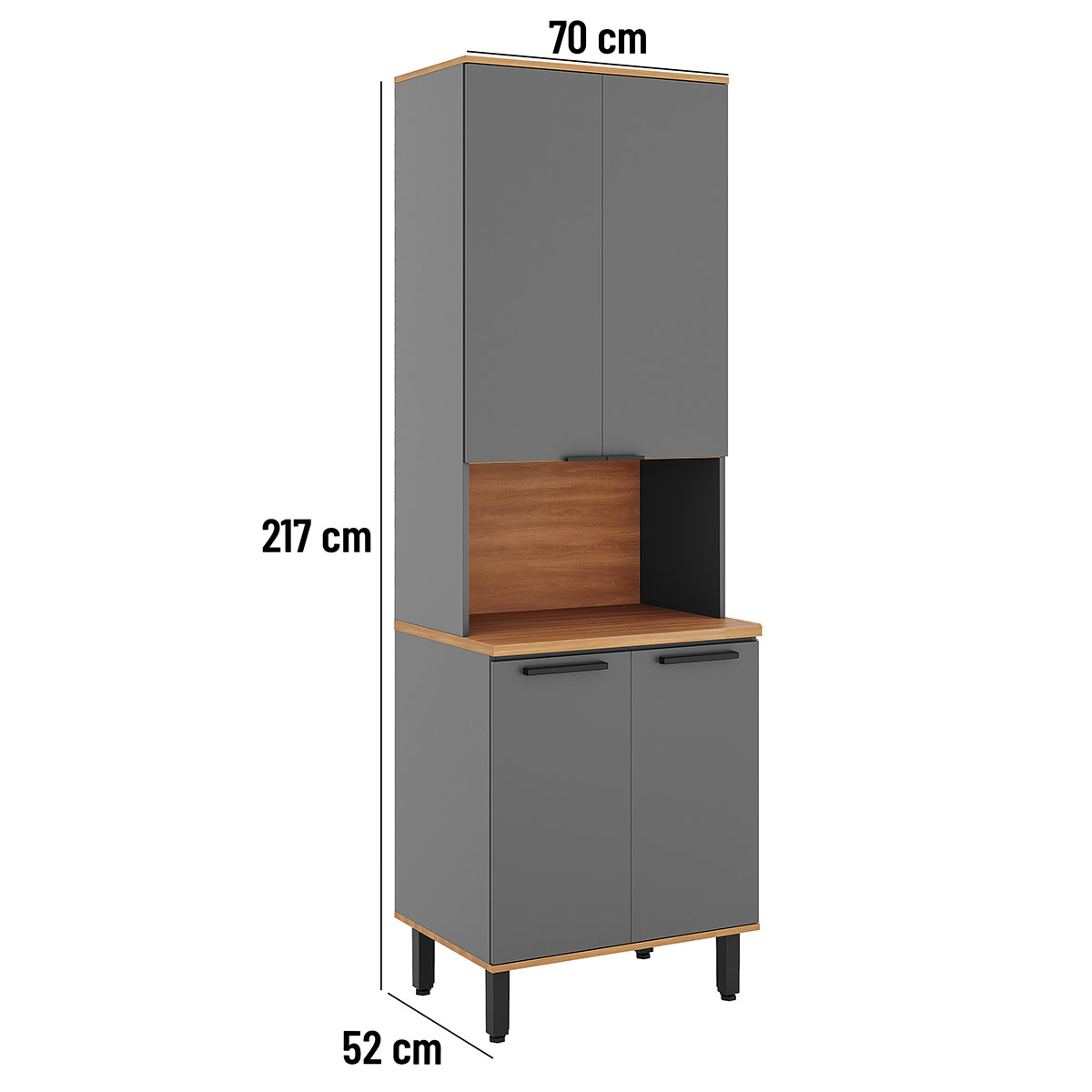MUEBLE DE COCINA ROCCA CASTAÑA 4 PUERTAS - 3