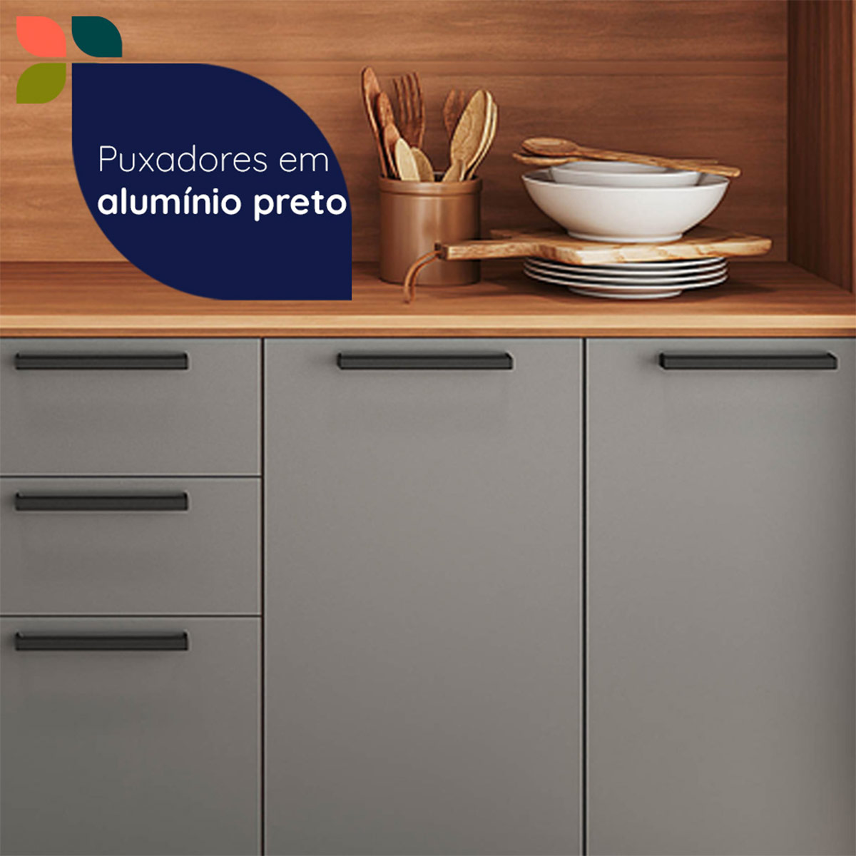 MUEBLE DE COCINA ROCCA CASTAÑA 8 PUERTAS 2 CAJONES - 7