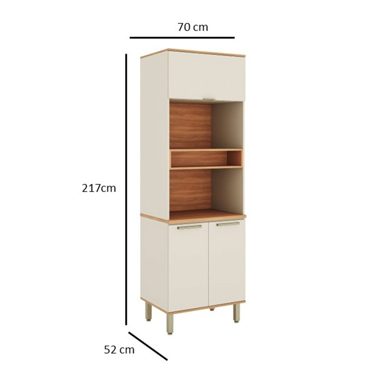MUEBLE DE COCINA ROCCA CASTAÑA 3 PUERTAS ARENA - 3