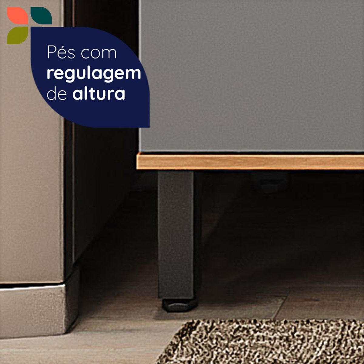 MUEBLE DE COCINA ROCCA CASTAÑA 3 PUERTAS GRIS - 6