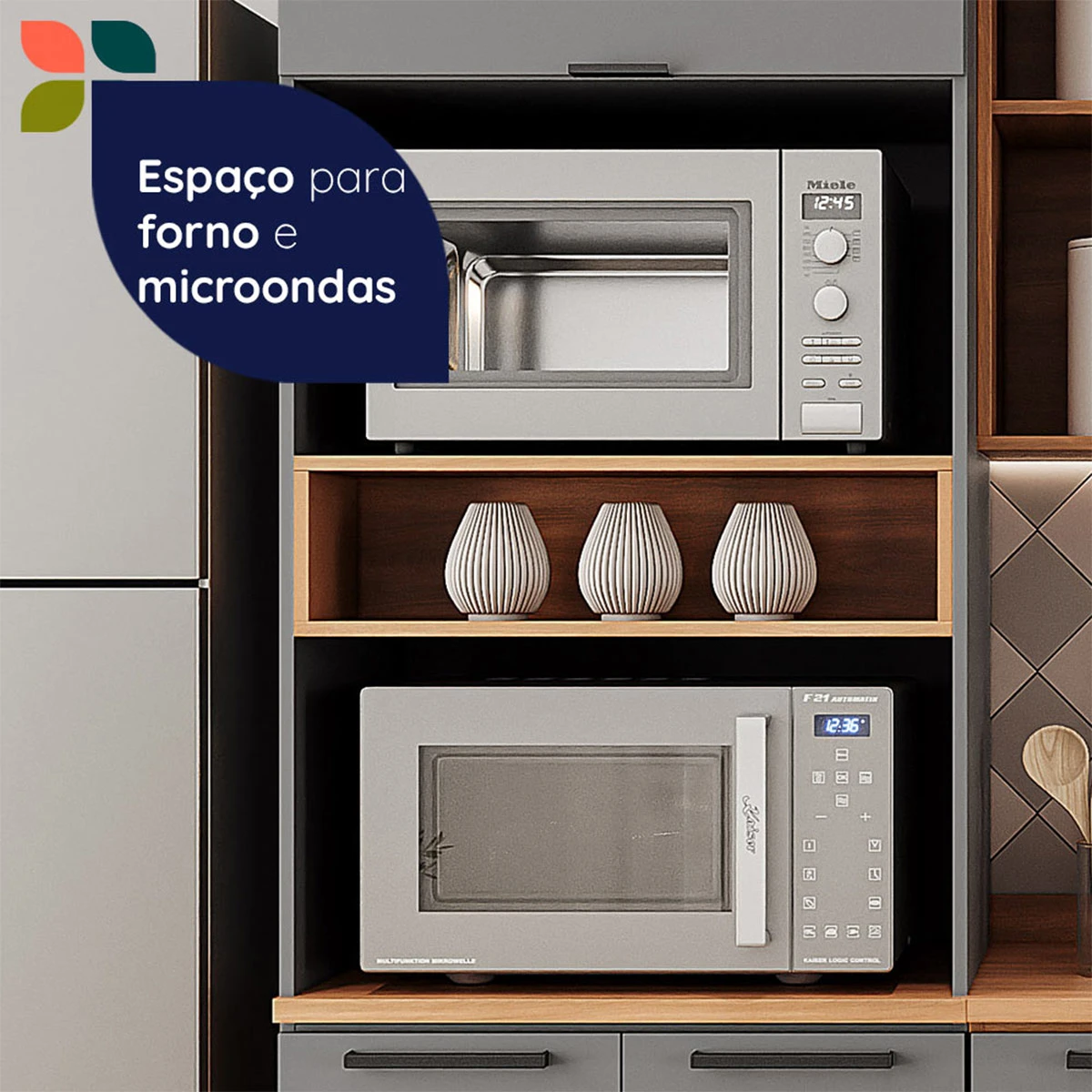 MUEBLE DE COCINA ROCCA CASTAÑA 3 PUERTAS GRIS - 10