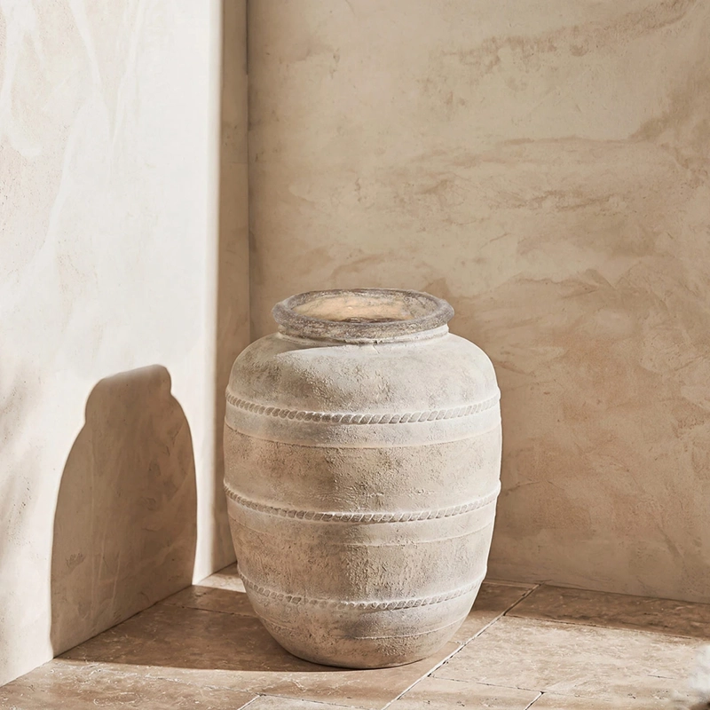 JARRÓN MAISON LINETT MEDITERRÁNEO GASTADO 46 CM - 1