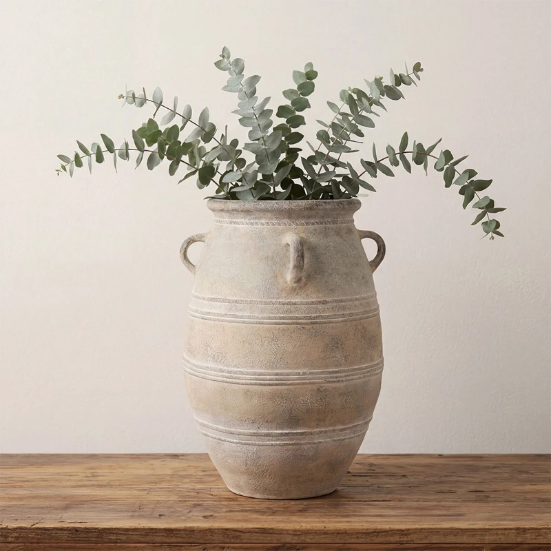 JARRÓN MAISON LINETT MEDITERRÁNEO GASTADO ASAS 56 CM - 1
