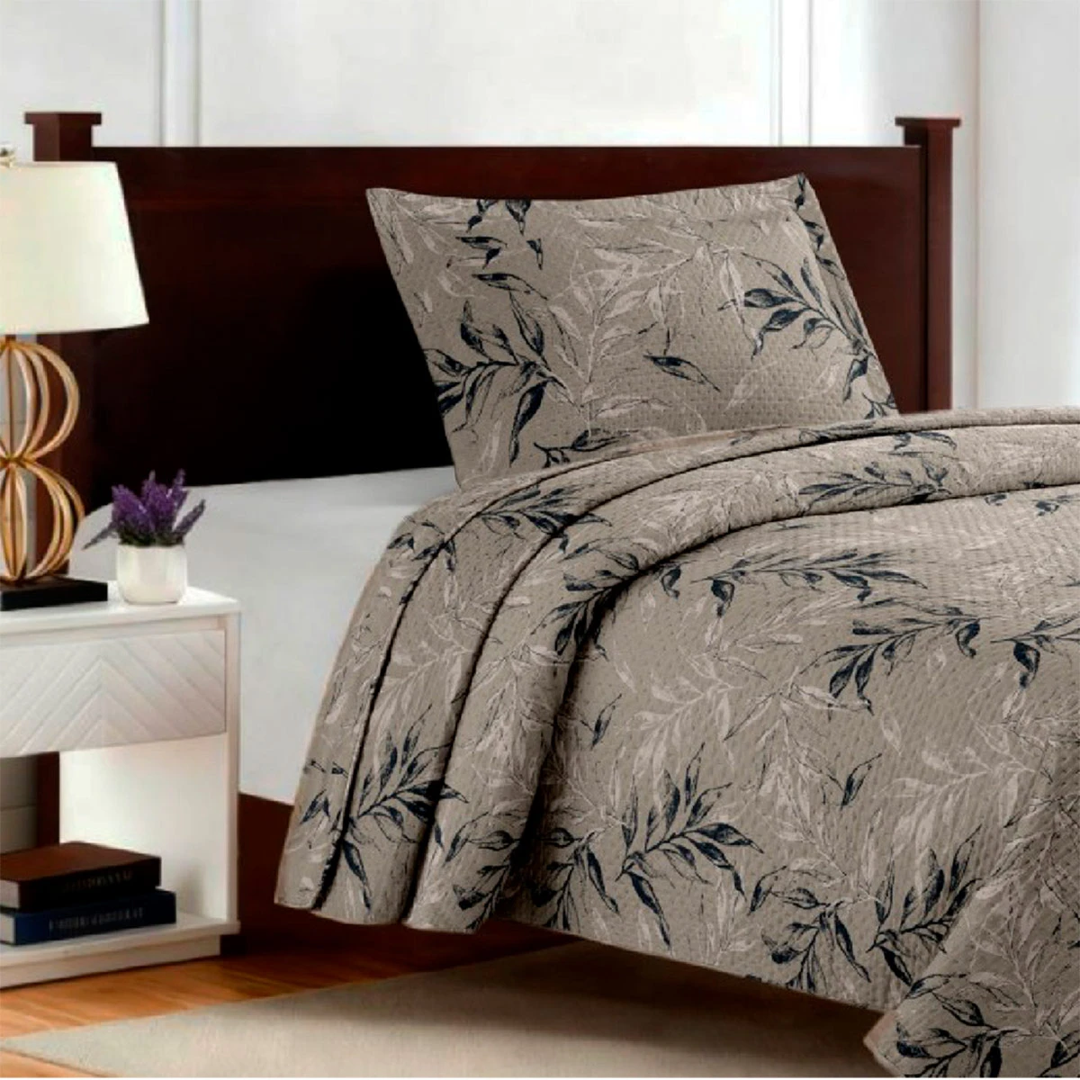 QUILT ILLUSIONS BREDA 1.5 PLAZAS BEIGE - 1