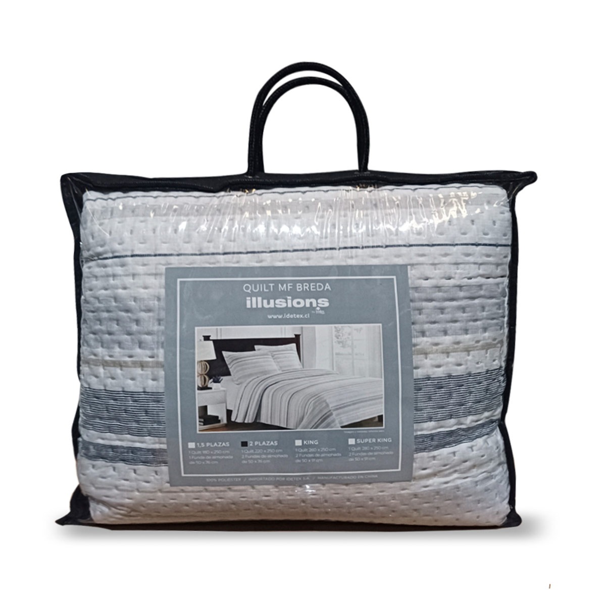 QUILT ILLUSIONS BREDA 1.5 PLAZAS GRIS - 3