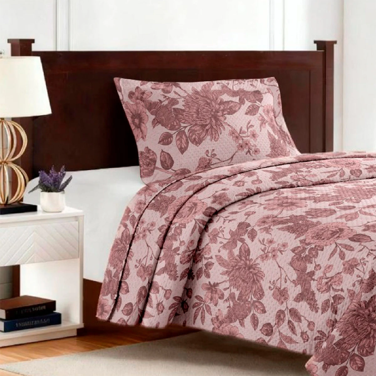 QUILT ILLUSIONS BREDA 1.5 PLAZAS ROSA - 1