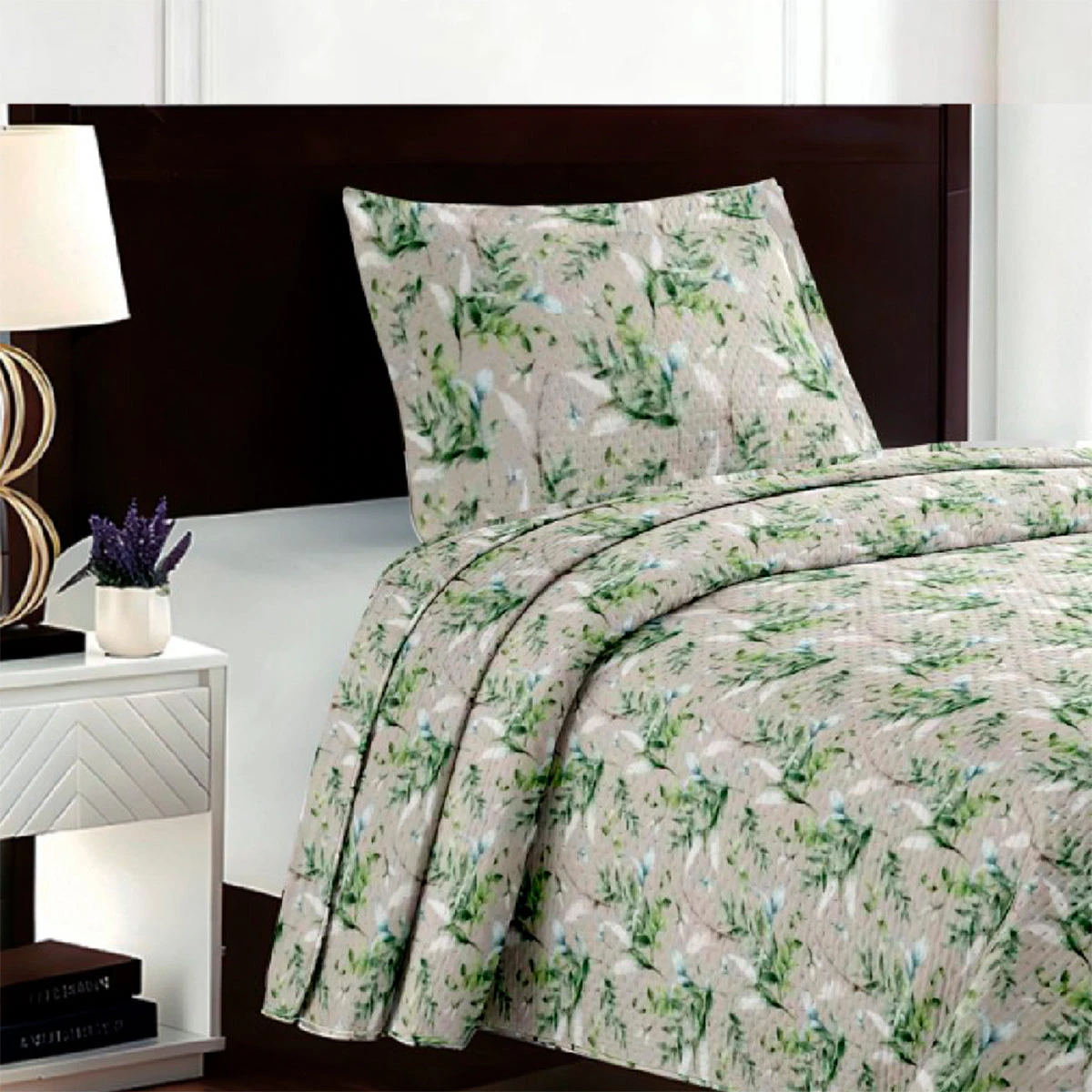 QUILT ILLUSIONS BREDA 1.5 PLAZAS VERDE - 1