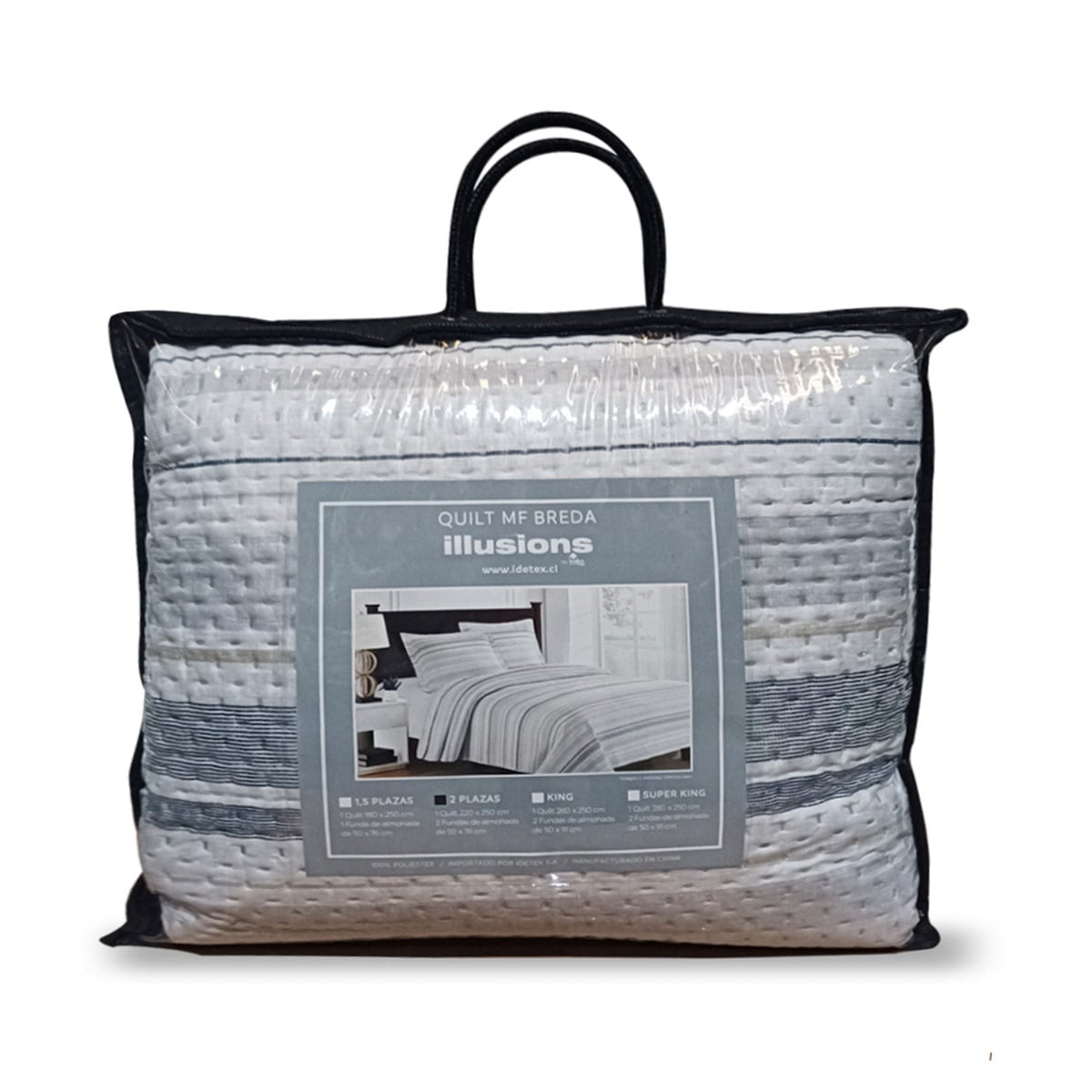 QUILT ILLUSIONS BREDA KING GRIS - 3