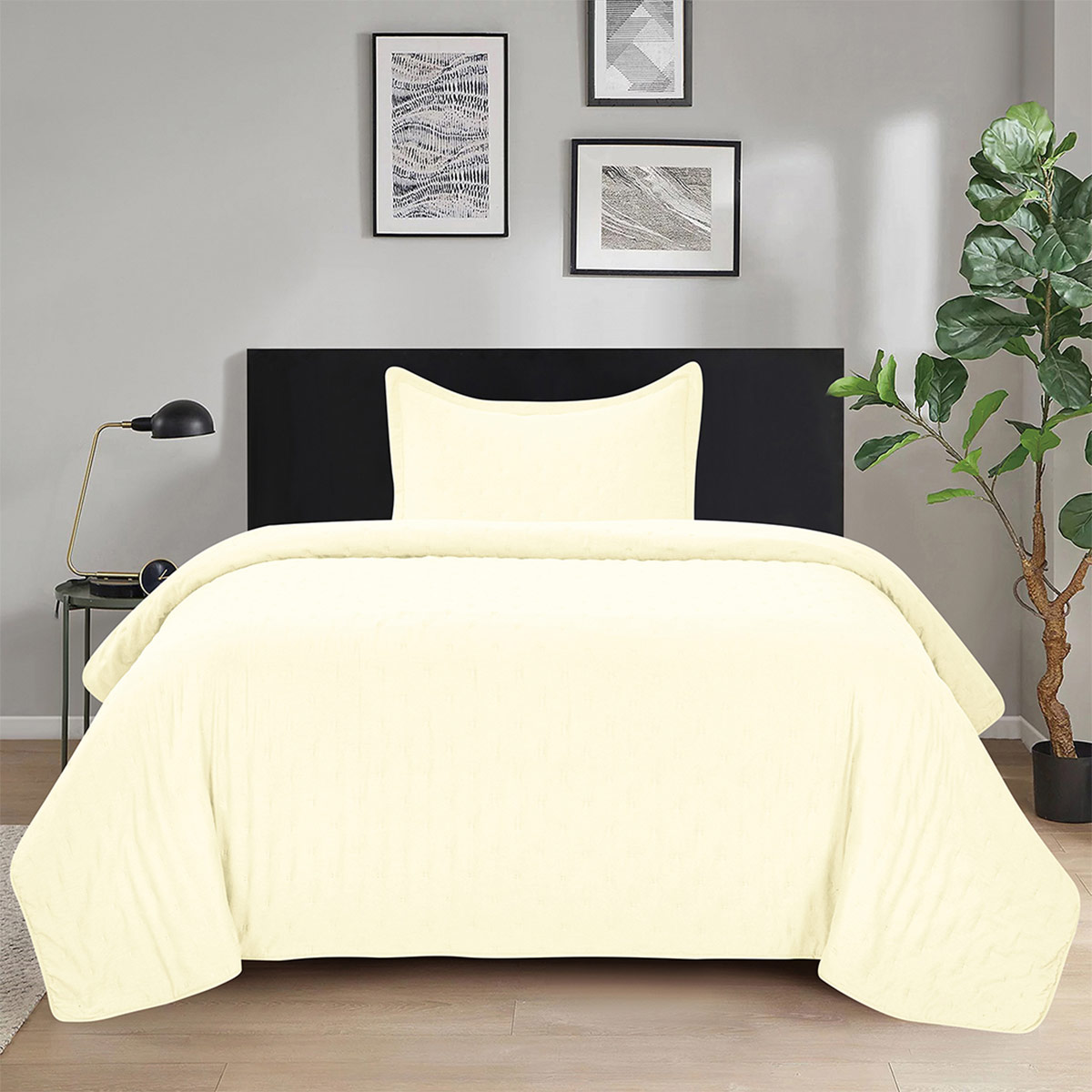 QUILT ILLUSIONS ROMA 1.5 PLAZAS BUTTER - 1