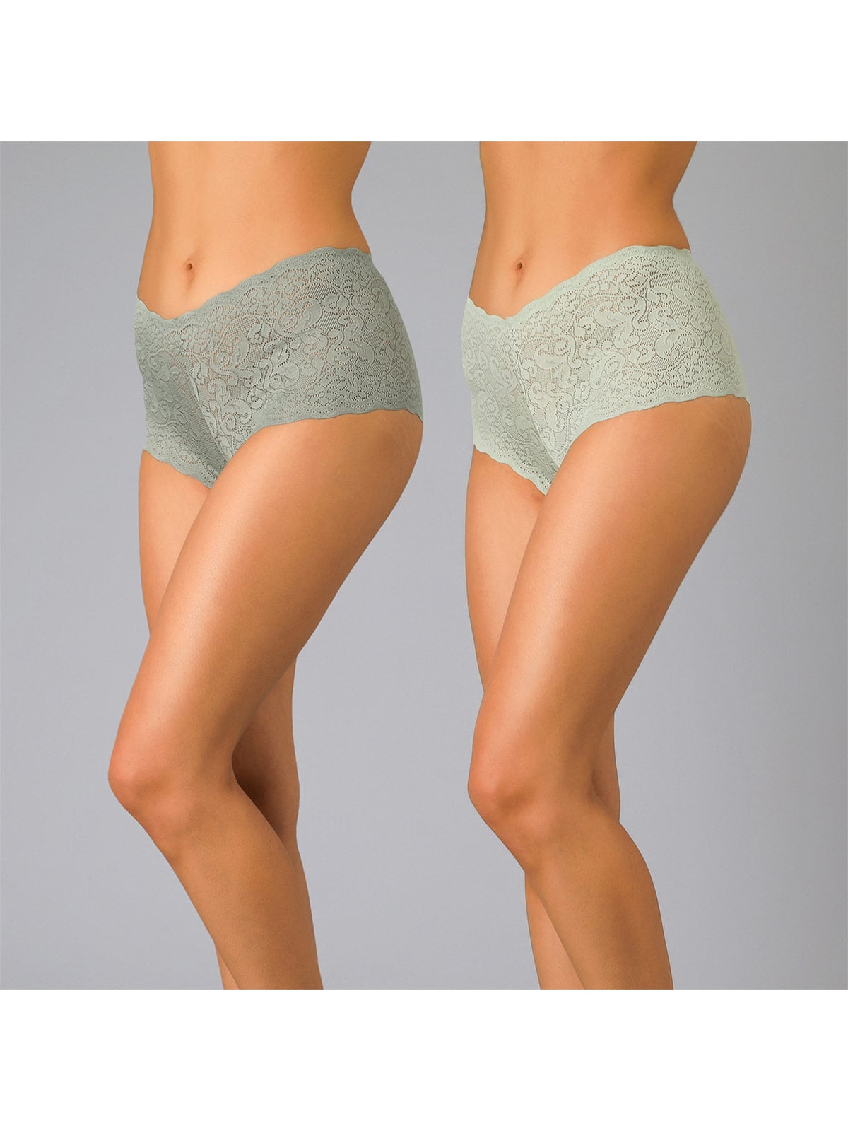 PANTALETA FLORES PACK X2 ENCAJE MICROFIBRA - 1