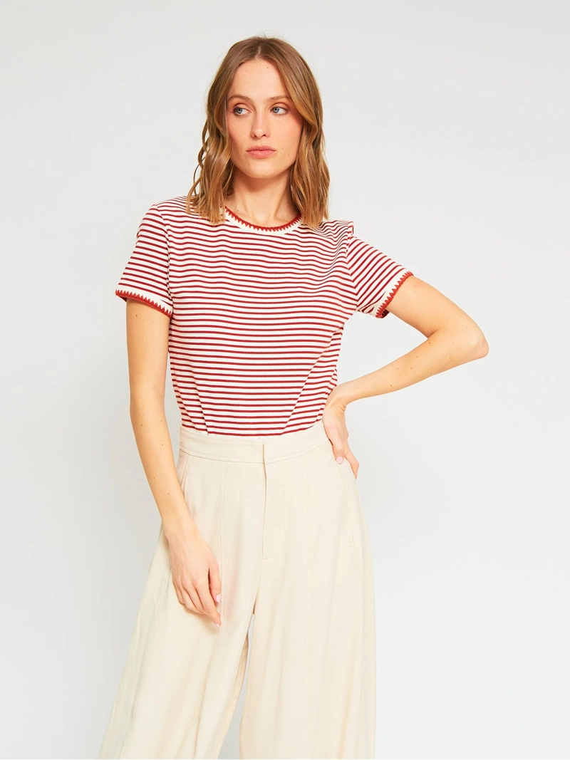 POLERA MUJER MARQUIS ALGODÓN RAYAS - 2
