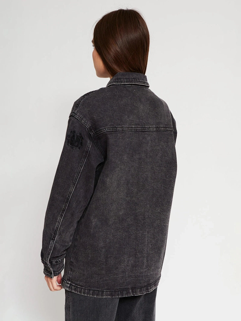 CHAQUETA MUJER AEROPOSTALE ALGODÓN CAMISERA TACHAS - 3