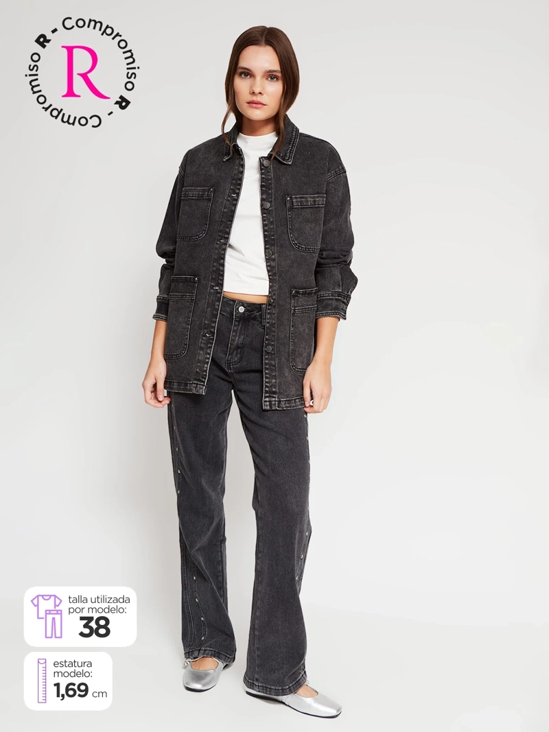 JEANS MUJER AEROPOSTALE ALGODÓN TACHAS - 1