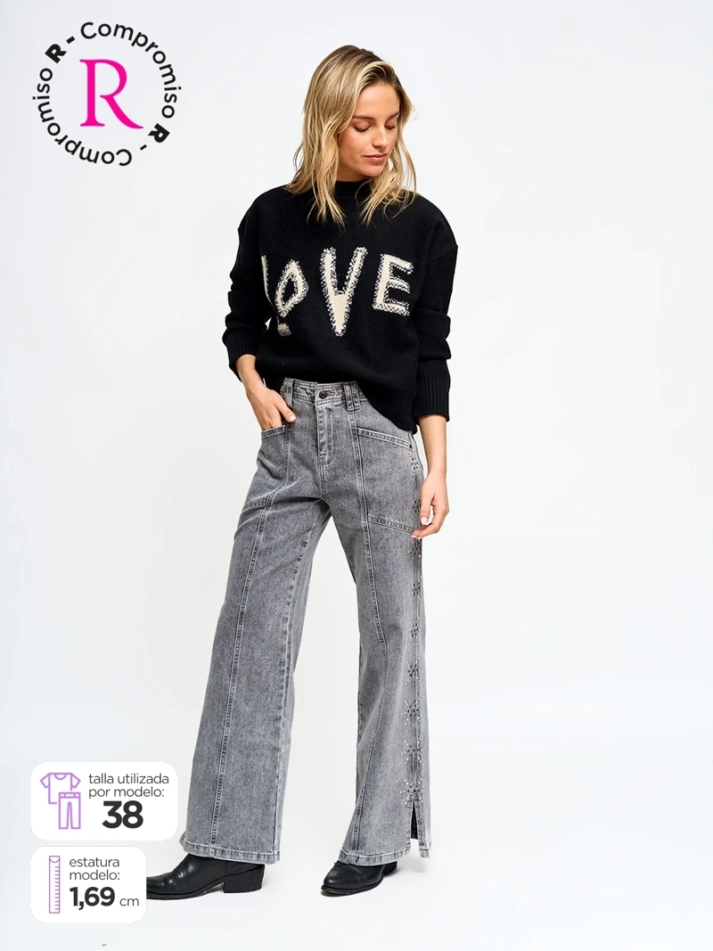 JEANS MUJER BARBADOS ALGODÓN WIDE LEG - 1