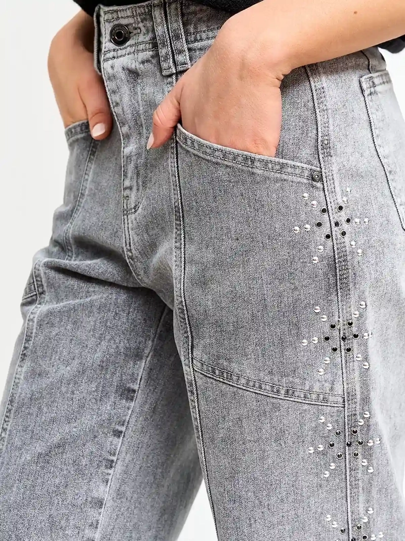 JEANS MUJER BARBADOS ALGODÓN WIDE LEG - 4