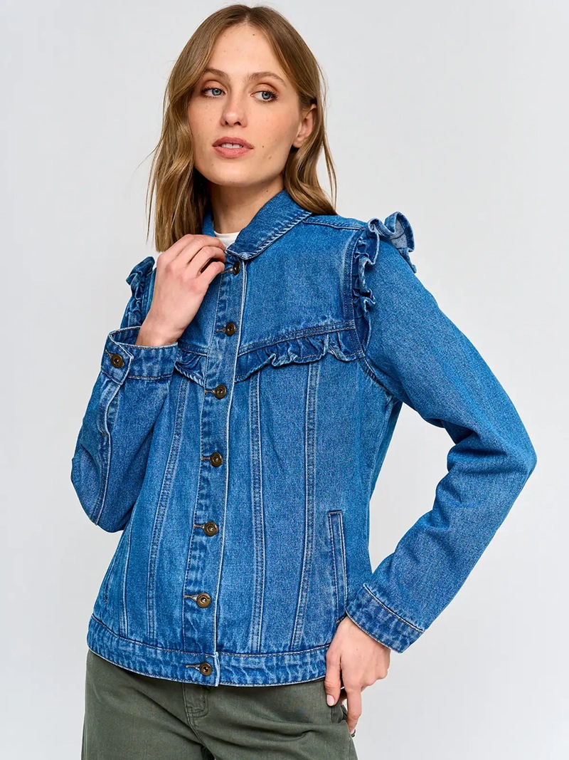 CHAQUETA MUJER TATIENNE ALGODÓN DENIM VUELOS - 2