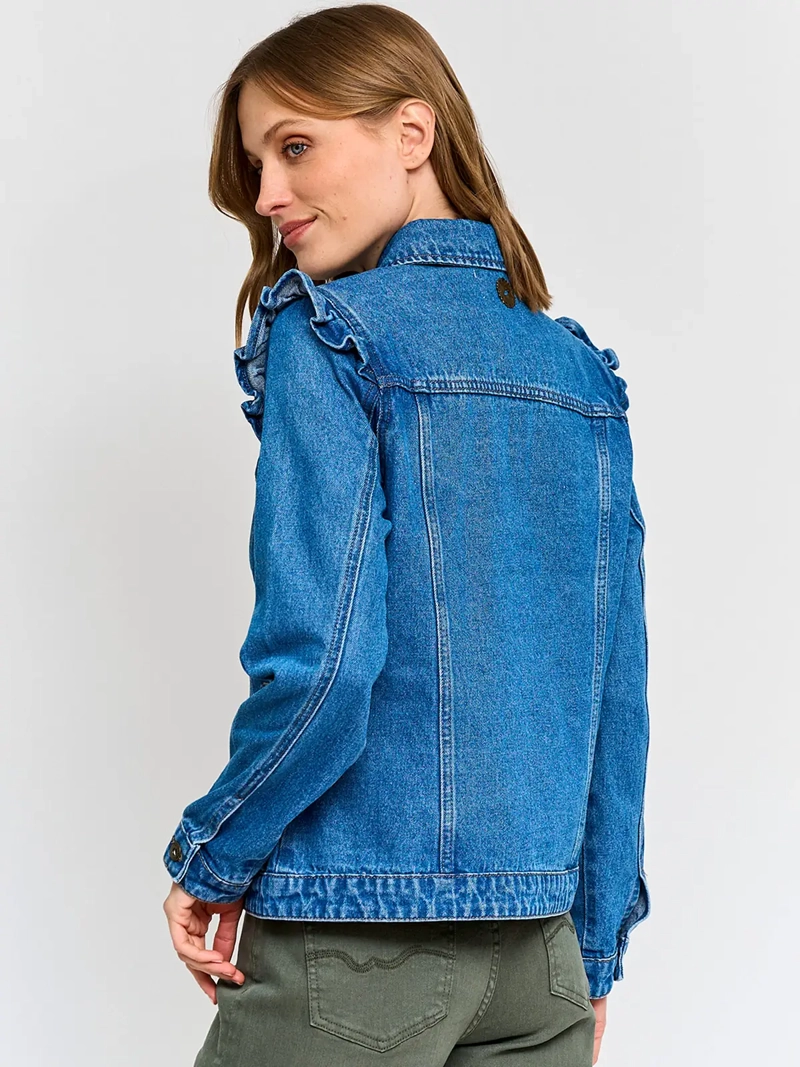 CHAQUETA MUJER TATIENNE ALGODÓN DENIM VUELOS - 3