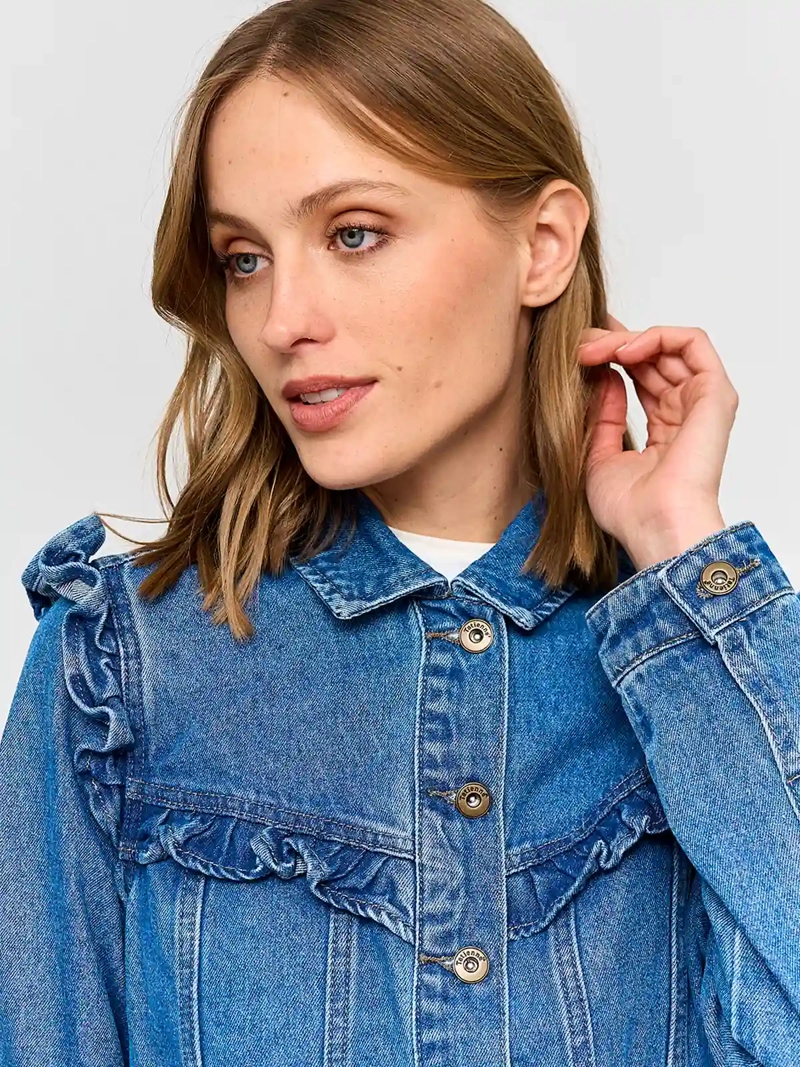 CHAQUETA MUJER TATIENNE ALGODÓN DENIM VUELOS - 4