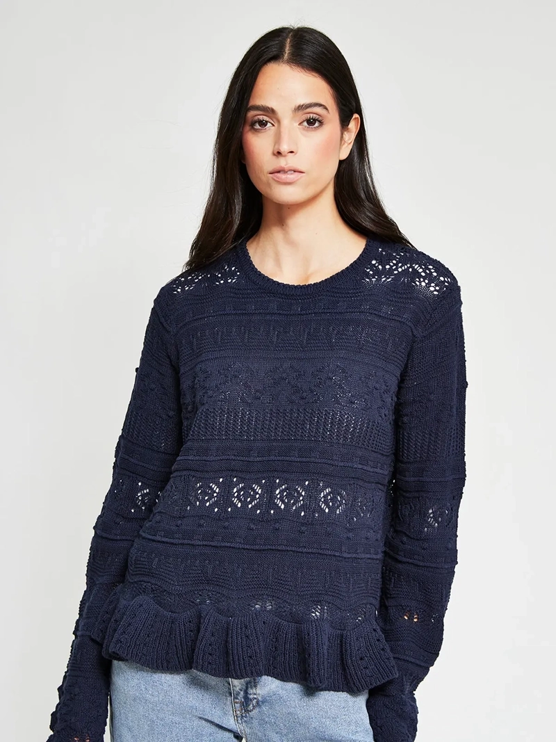 SWEATER MUJER PEPE JEANS ALGODÓN CALADO - 2