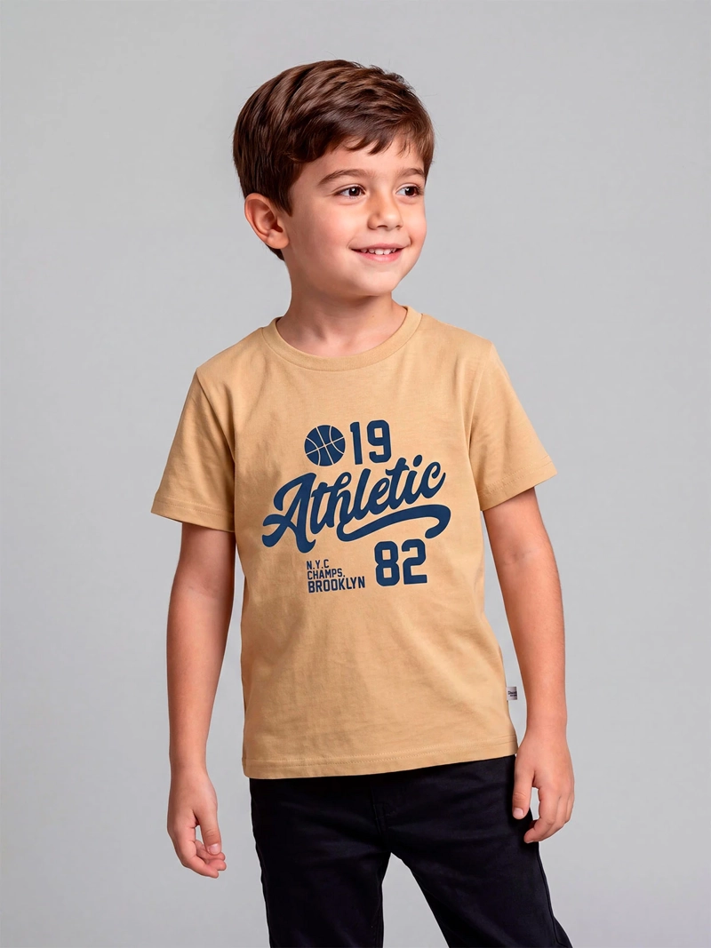 POLERA NIÑO HARVEST ALGODÓN MANGA CORTA
