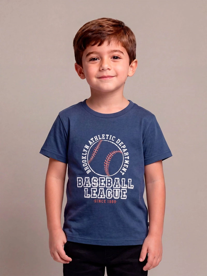 POLERA NIÑO HARVEST ALGODÓN MANGA CORTA