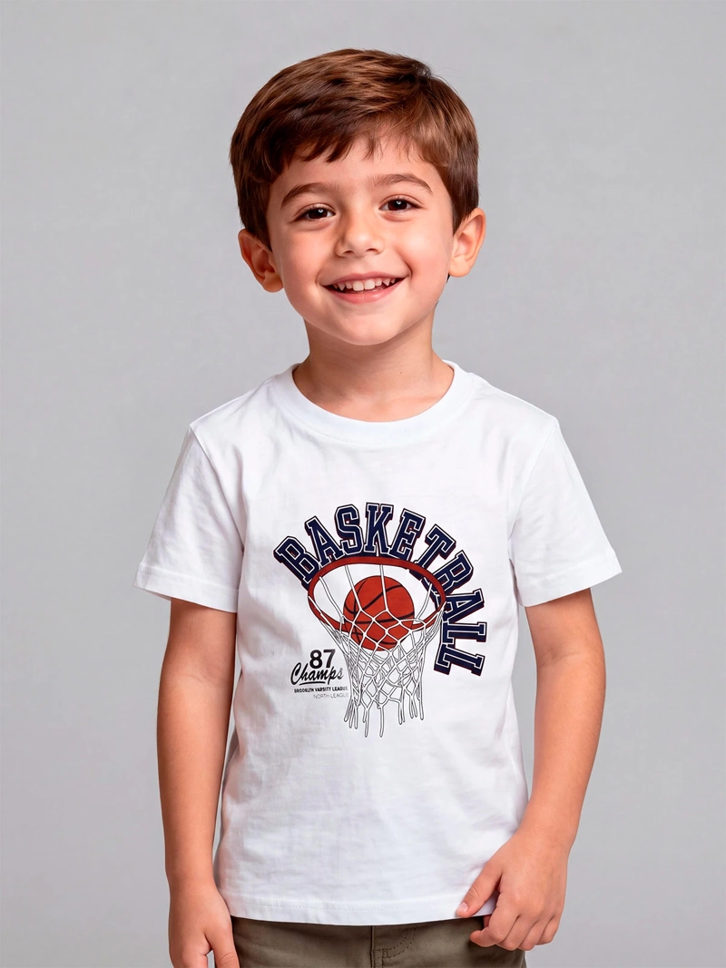 POLERA NIÑO HARVEST ALGODÓN MANGA CORTA