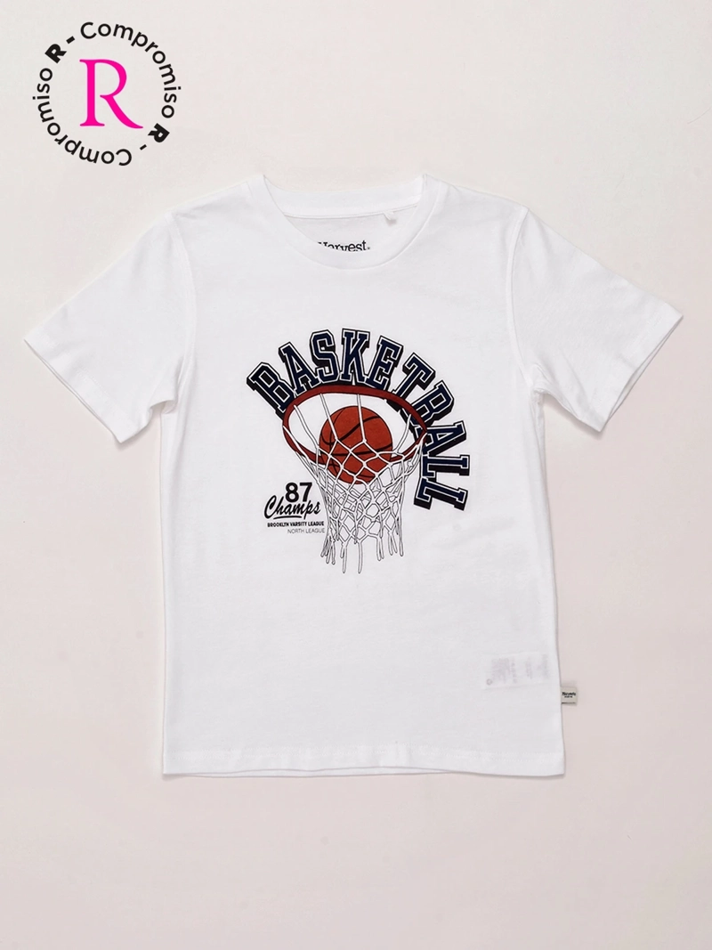 POLERA NIÑO HARVEST ALGODÓN MANGA CORTA - 3