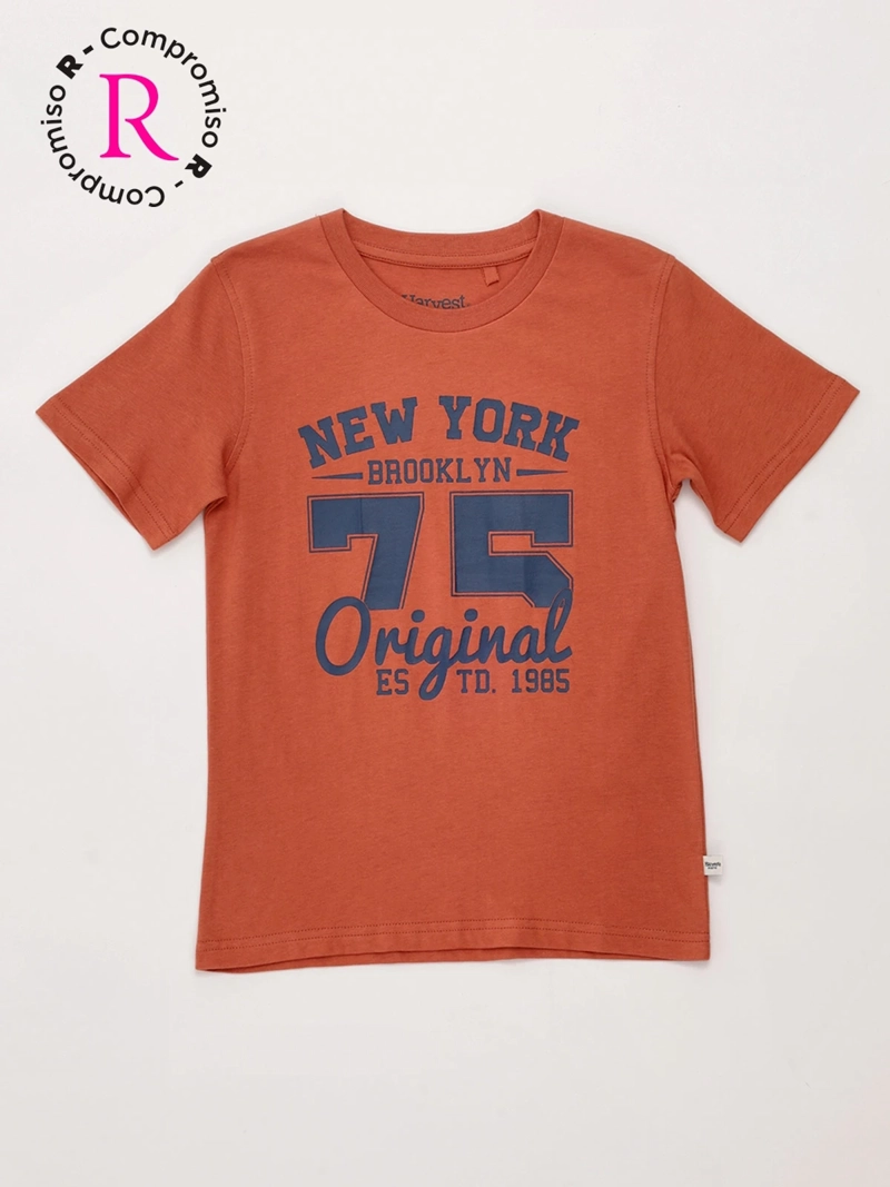 POLERA NIÑO HARVEST ALGODÓN MANGA CORTA - 3