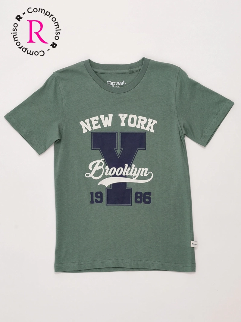 POLERA NIÑO HARVEST ALGODÓN MANGA CORTA - 3