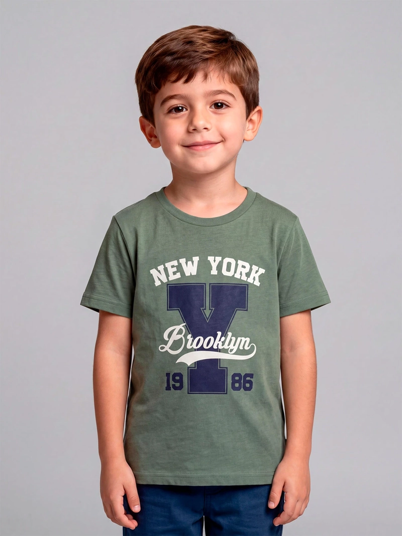 POLERA NIÑO HARVEST ALGODÓN MANGA CORTA