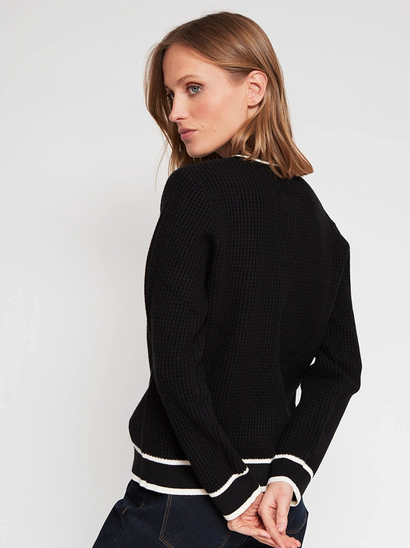 CARDIGAN MUJER CACHAREL TEXTURA Y BOTONES - 3