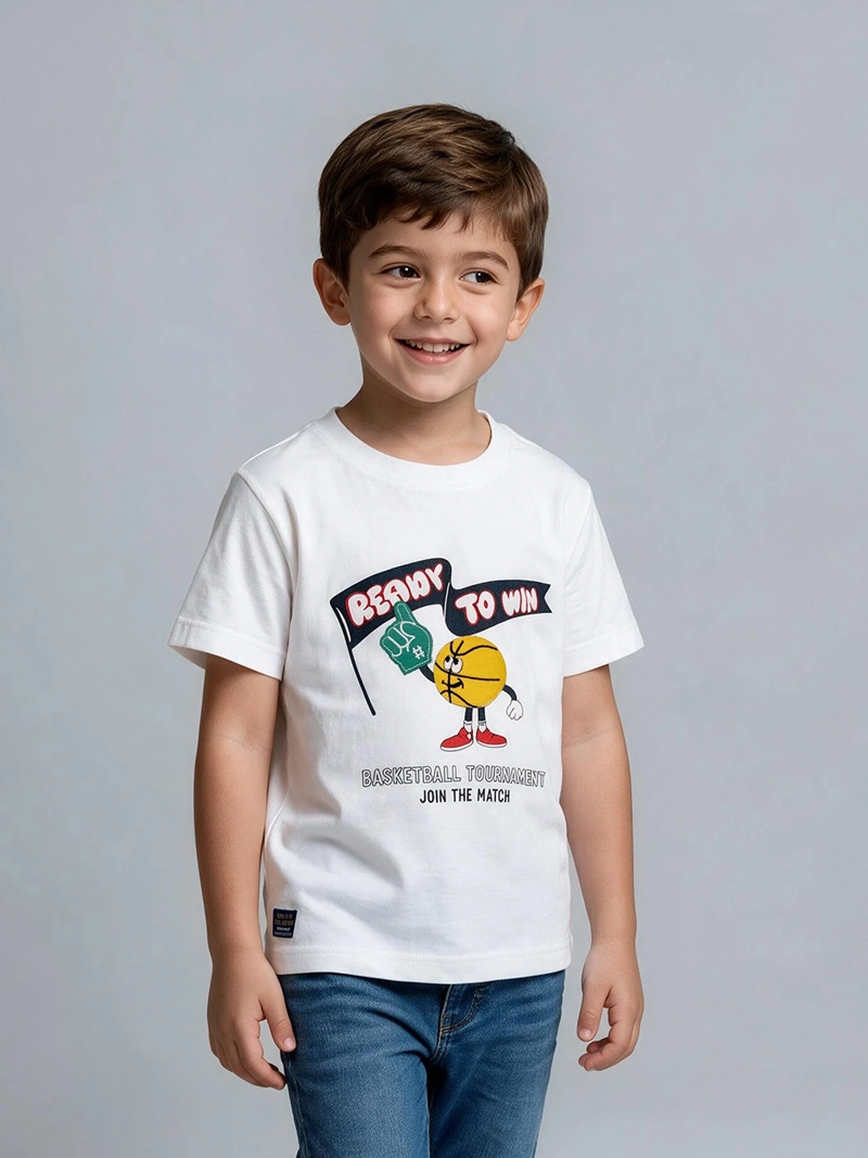 POLERA NIÑO HARVEST ALGODÓN MANGA CORTA - 1
