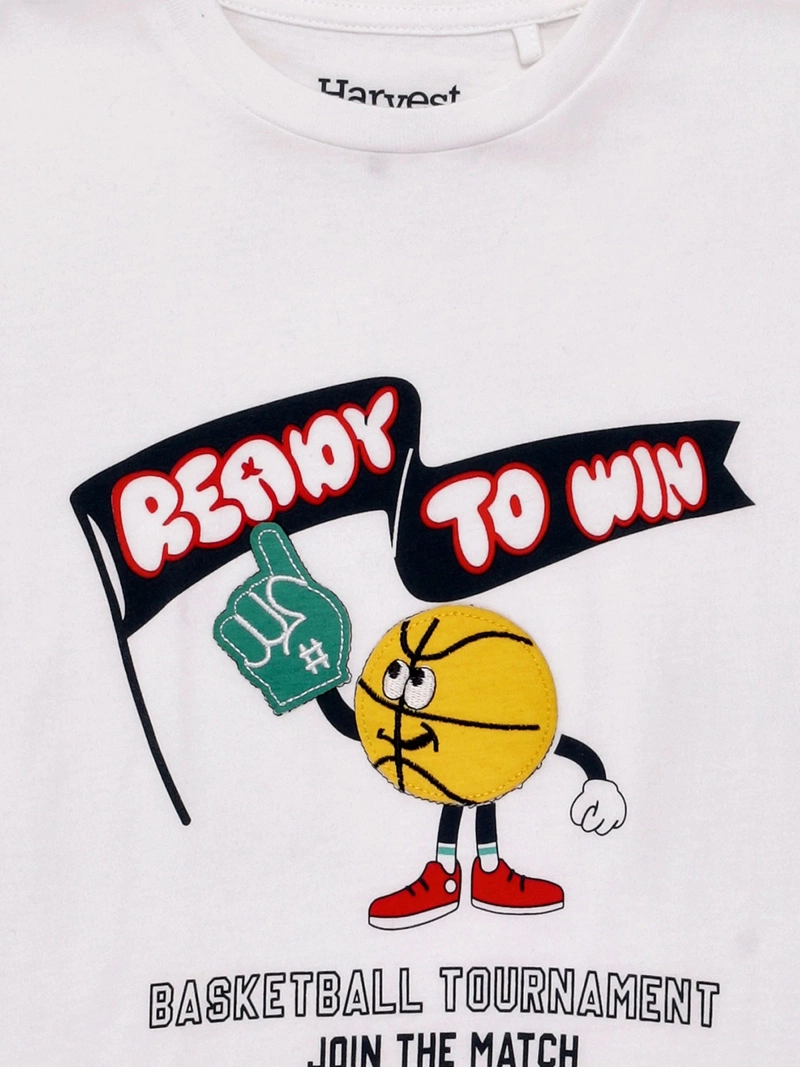 POLERA NIÑO HARVEST ALGODÓN MANGA CORTA - 5
