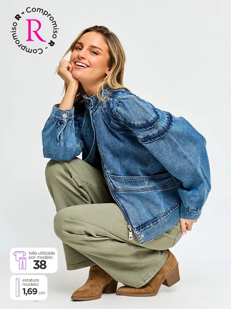 JEANS MUJER BARBADOS ALGODÓN TACHAS - 1