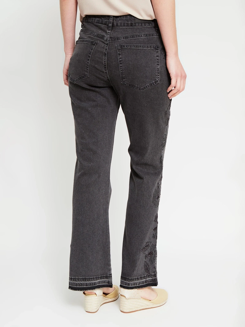 JEANS MUJER TATIENNE ALGODÓN FLARE BORDADO - 3