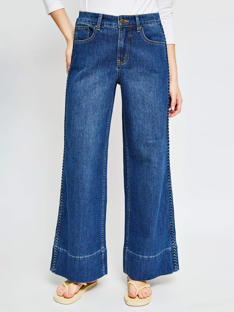 JEANS MUJER TATIENNE ALGODÓN REGULAR BORDADO - 5