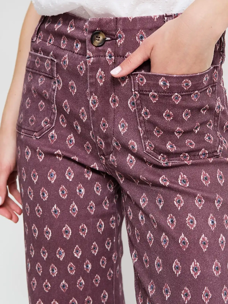 PANTALÓN MUJER TATIENNE ALGODÓN WIDE LEG ESTAMPADO - 4
