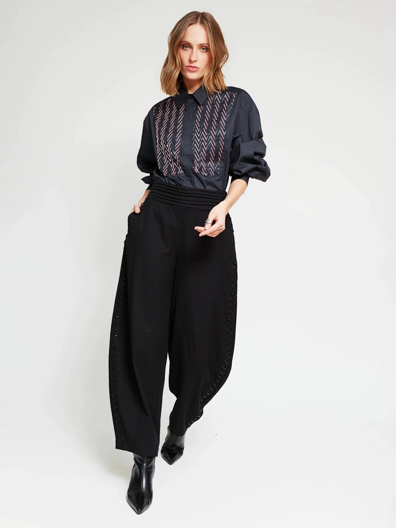 BLUSA MUJER MARIA CHER X MARQUIS ALGODÓN CAMISERA MOSTACILLAS - 6