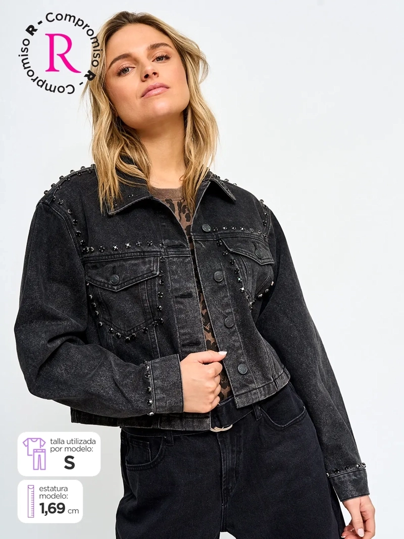 CHAQUETA MUJER BARBADOS ALGODÓN BRILLOS - 1