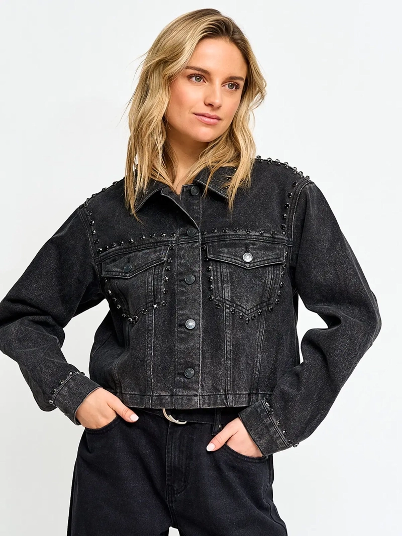 CHAQUETA MUJER BARBADOS ALGODÓN BRILLOS - 2
