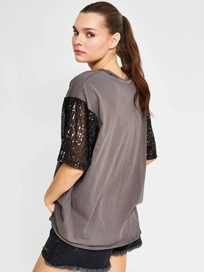 POLERA MUJER BARBADOS ALGODÓN LENTEJUELAS - 2