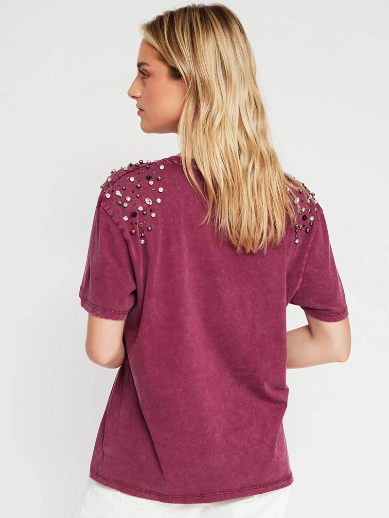 POLERA MUJER BARBADOS ALGODÓN MANGA CORTA BÁSICA - 2