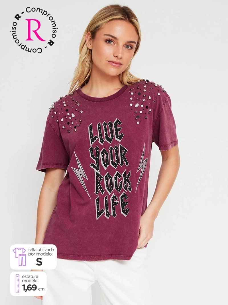 POLERA MUJER BARBADOS ALGODÓN MANGA CORTA BÁSICA