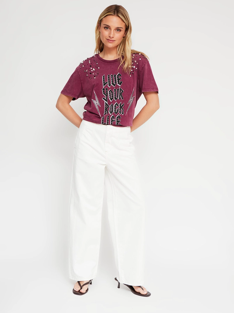 POLERA MUJER BARBADOS ALGODÓN MANGA CORTA BÁSICA - 4